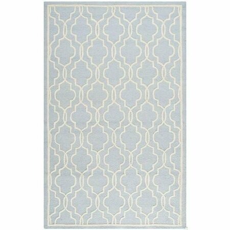 SAFAVIEH Cambridge Hand Tufted Medium Rectangle Rugs, Light Blue and Ivory - 5 x 8 ft. CAM131A-5